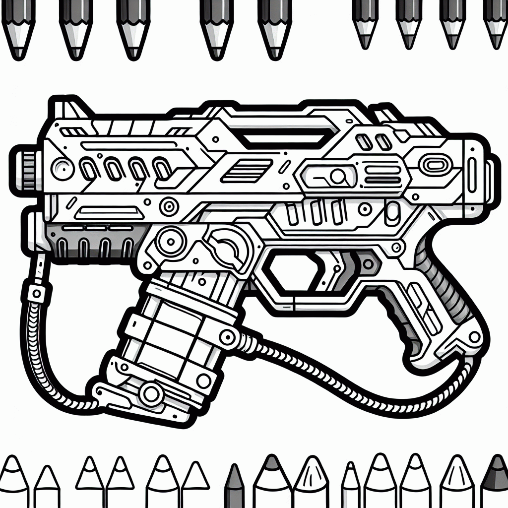 Kostenlose Nerfgun Malvorlagen zum Ausdrucken für Kinder