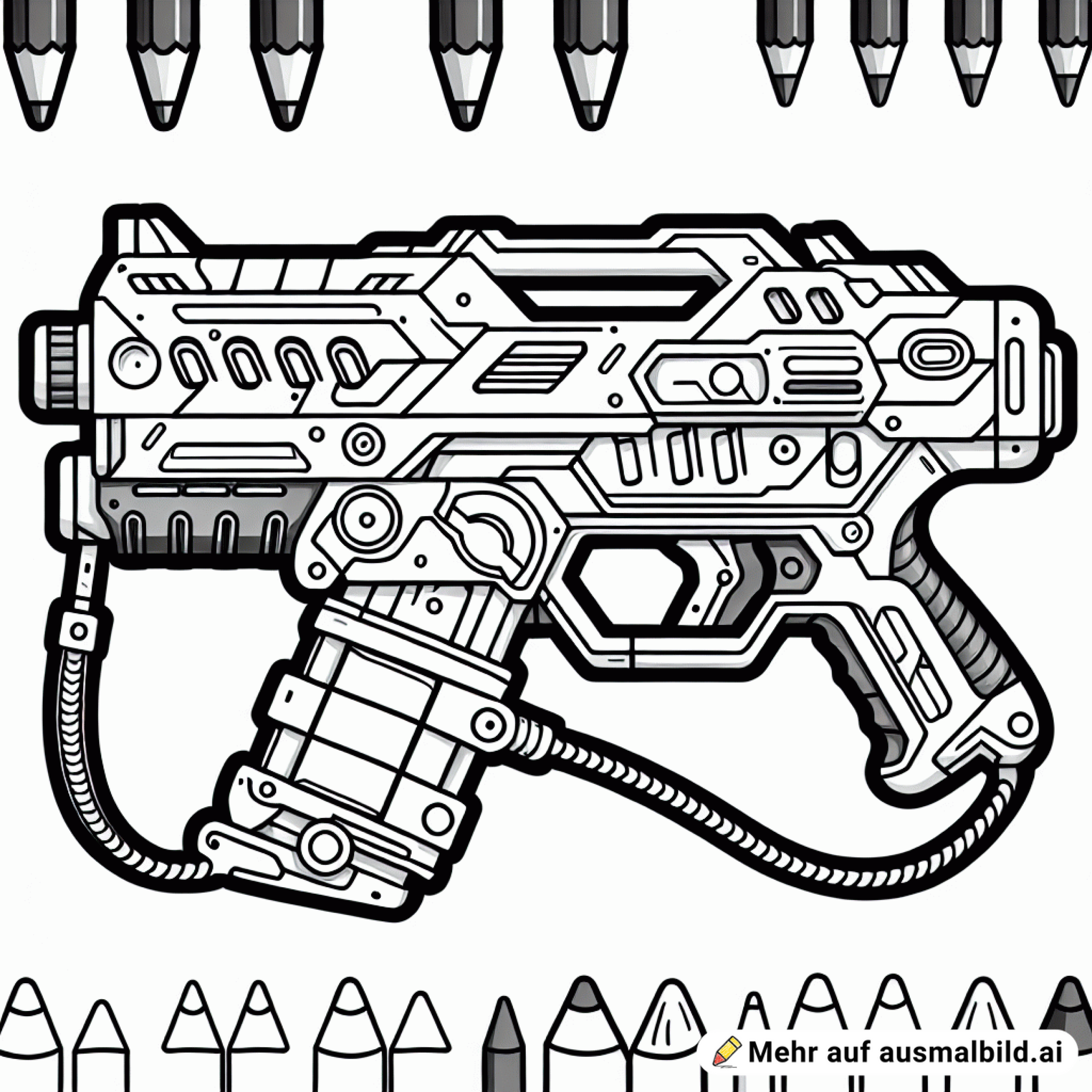 ich möchte ein Bild von einer Waffe die wie das Kinderspielzeug Nerfgun aussieht