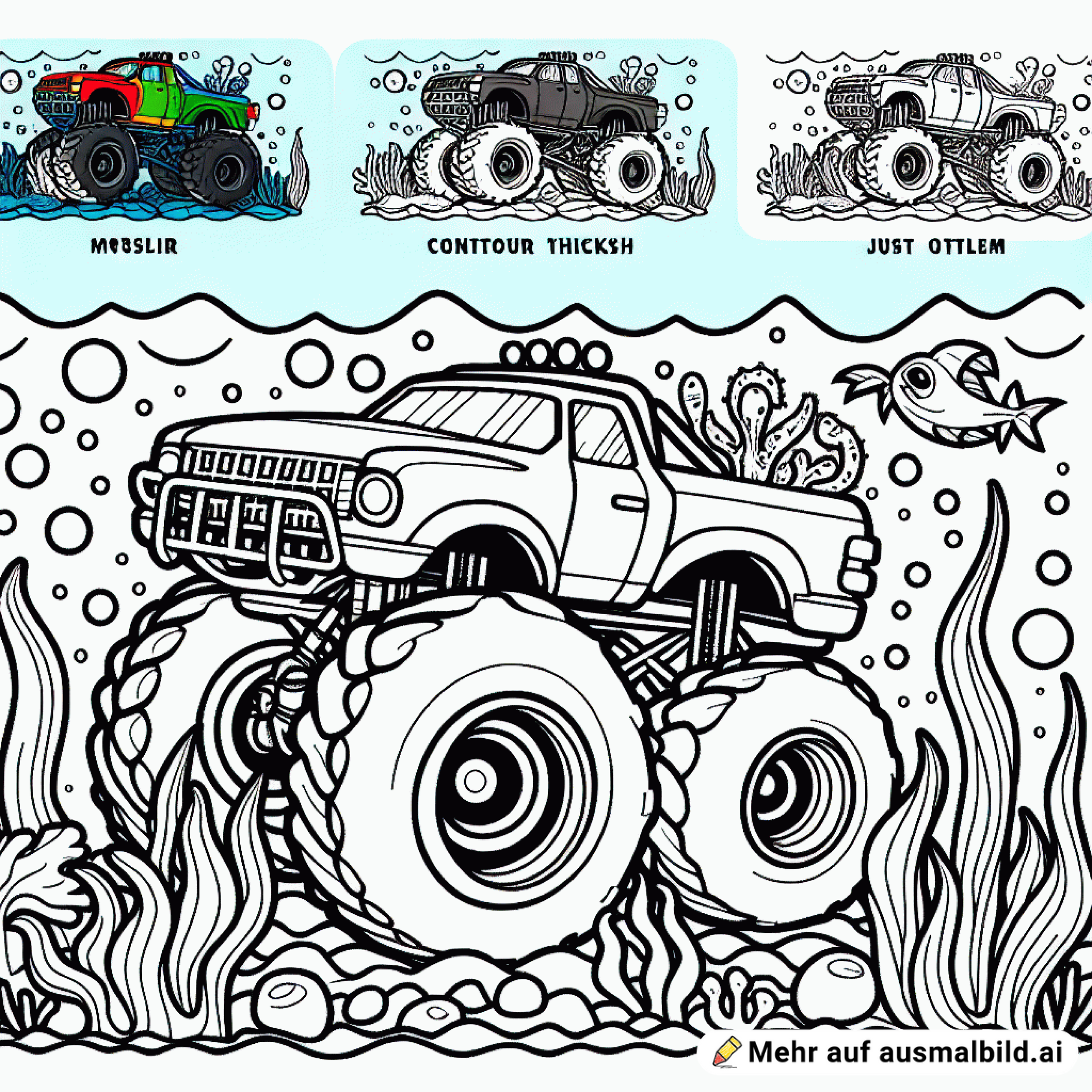 monstertruck unter wasser