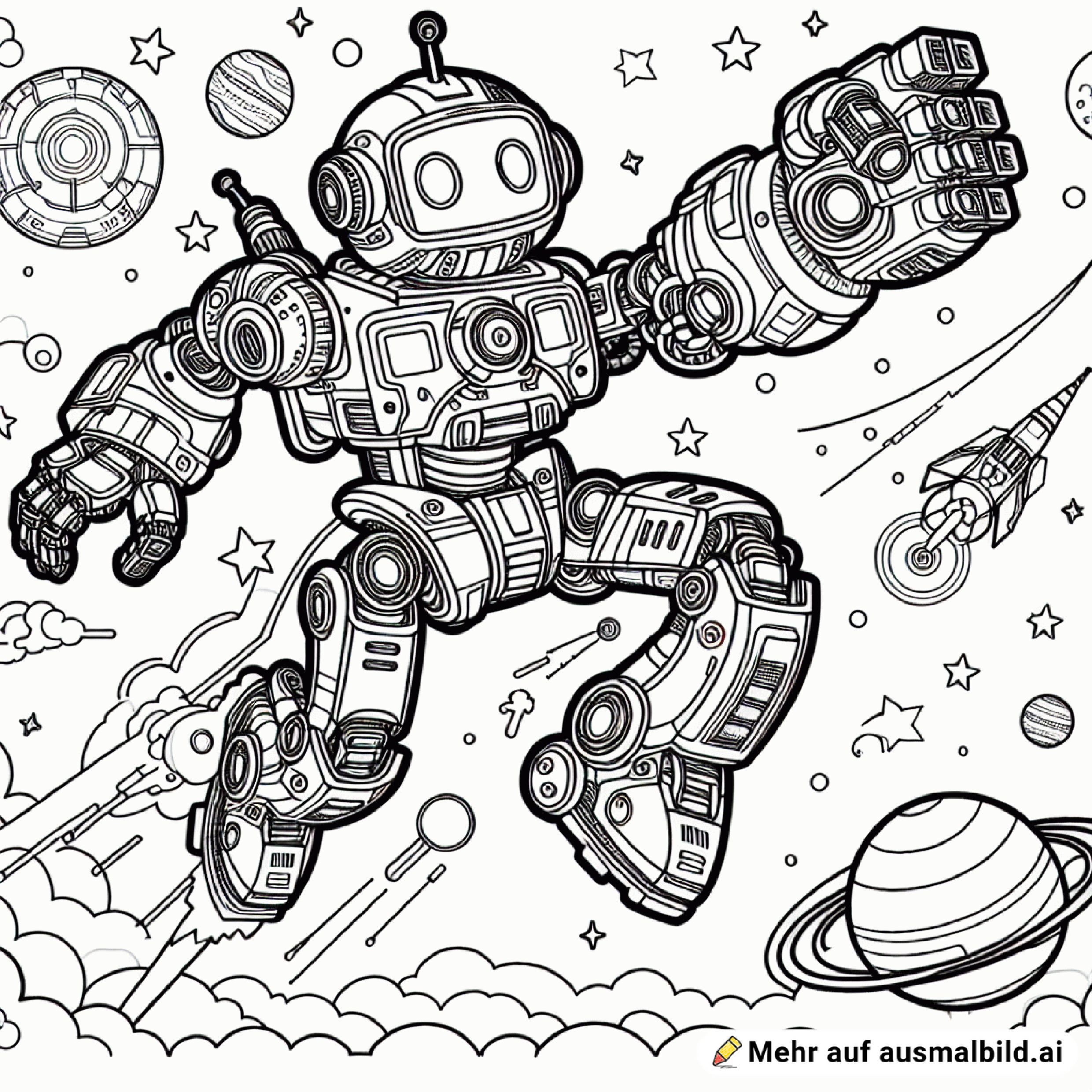 Ein Roboter aus Mech Arena soll in die Luft springen