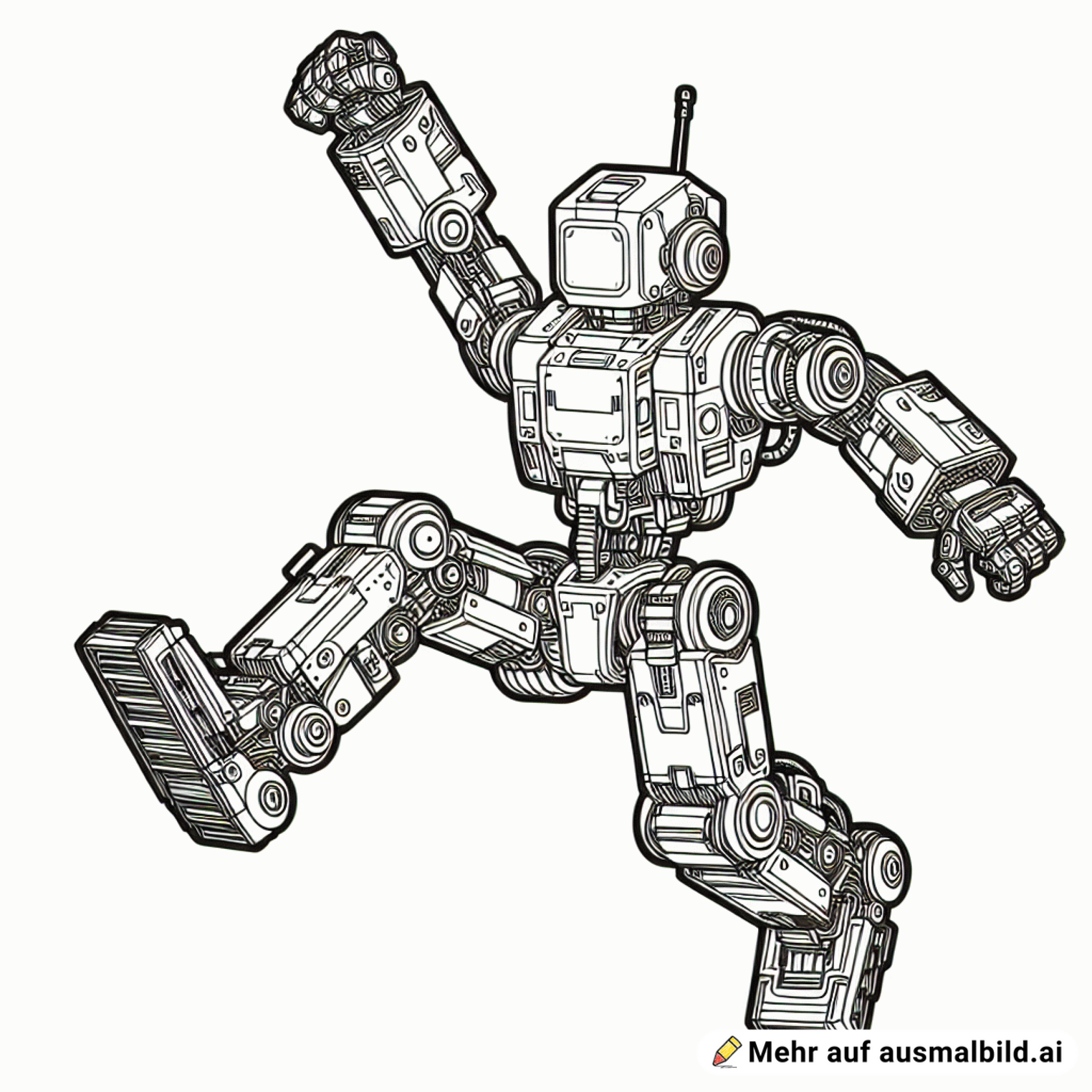 Ein Roboter aus Mechs Arena soll in die Luft springen