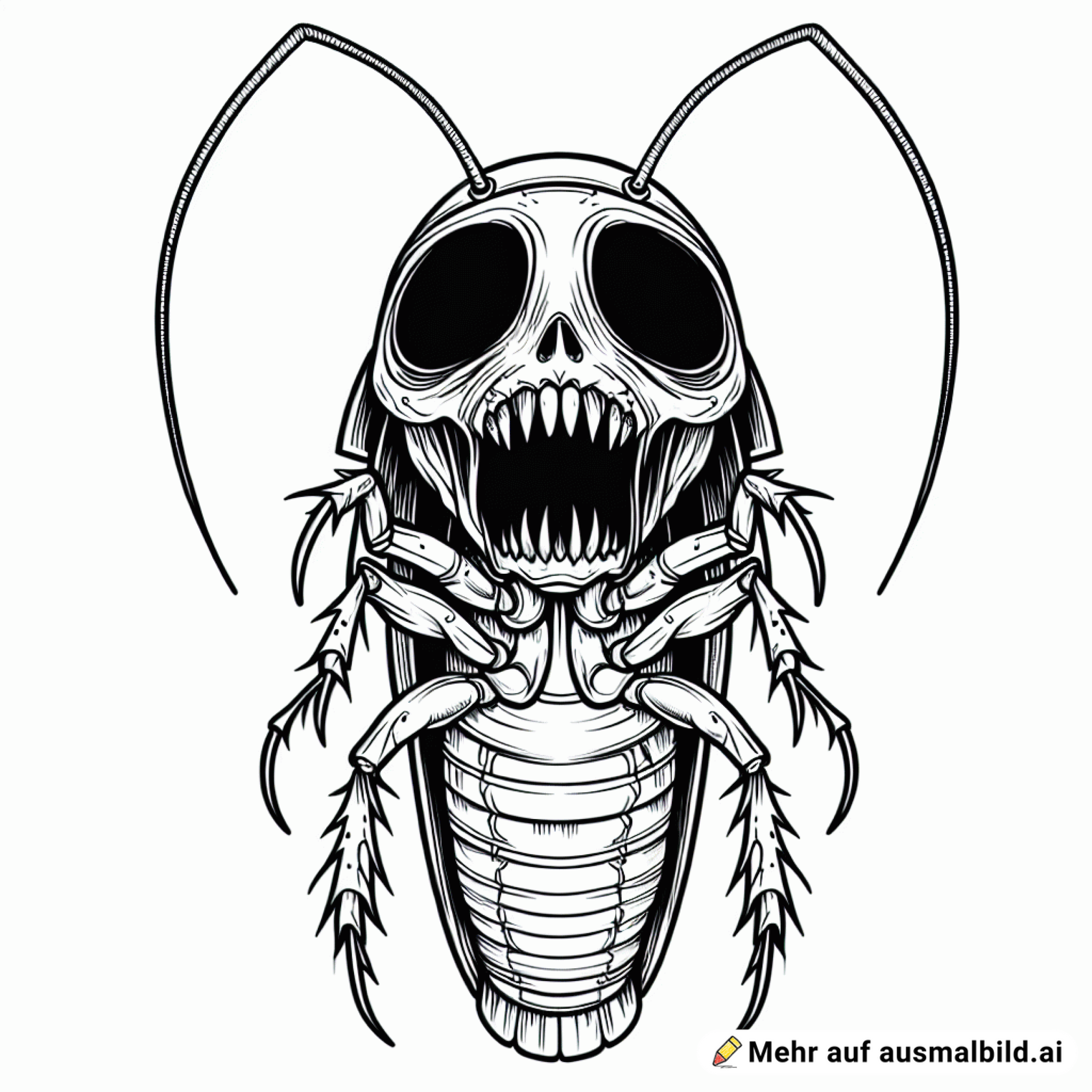 eine kakerlake ohne kopf, die schrecklich aussieht