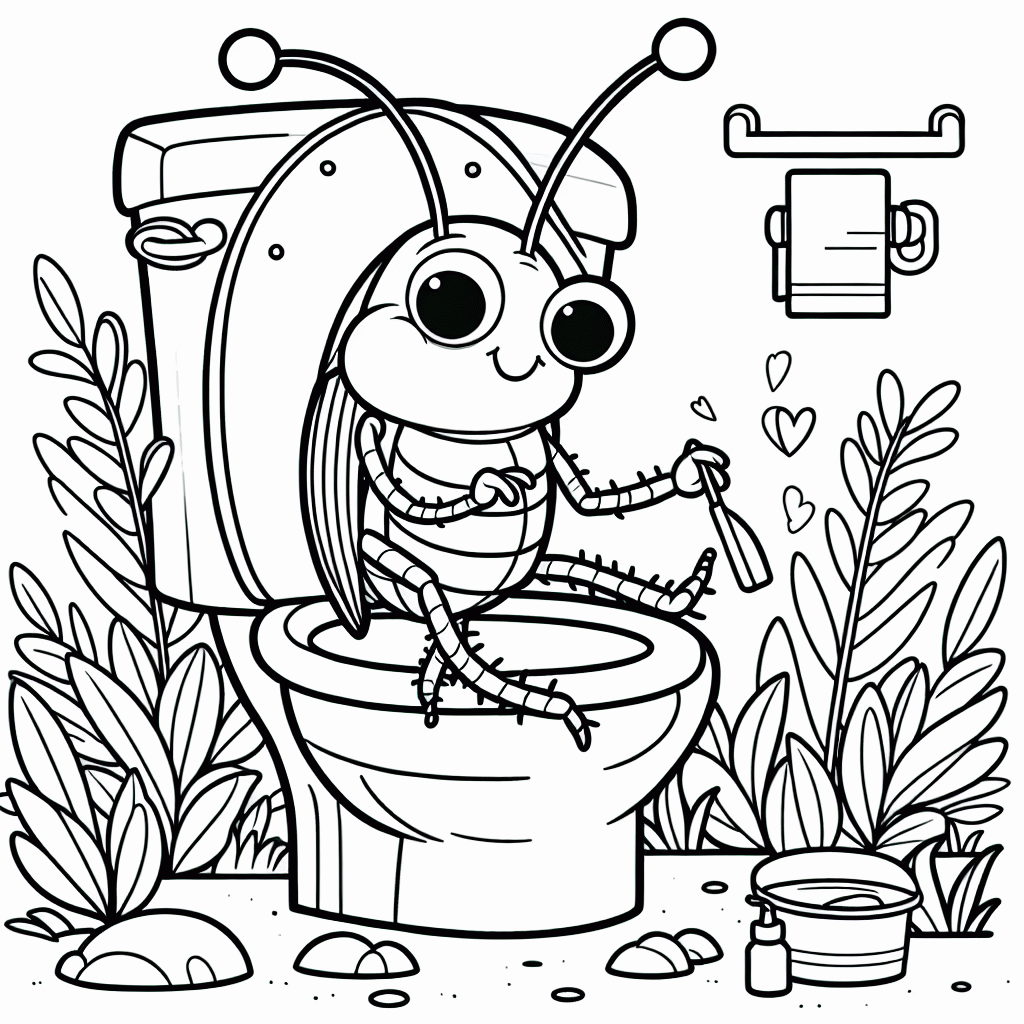 Kostenlose Kakerlake Malvorlage zum Ausdrucken für Kinder