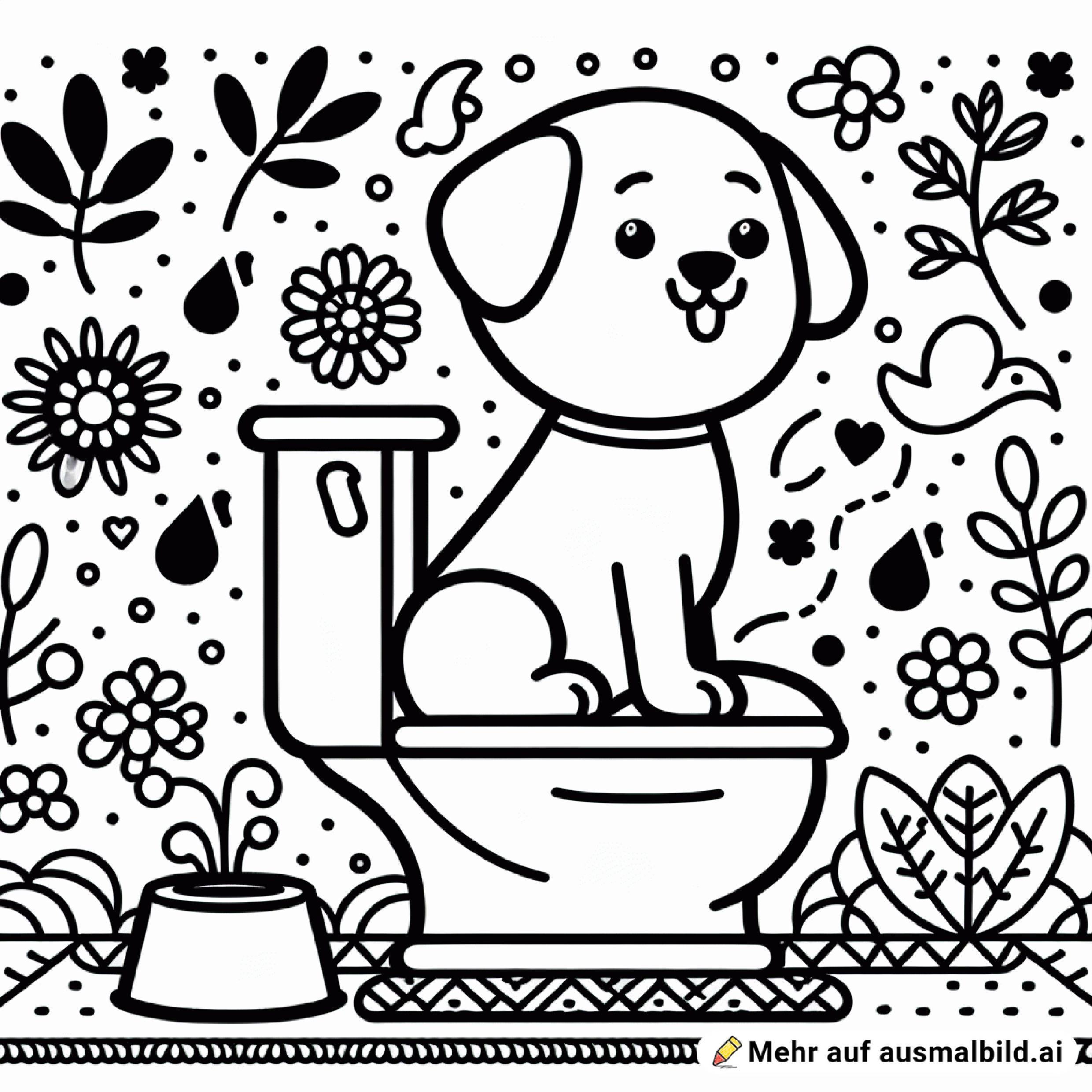 ein hund auf dem Hundeklo