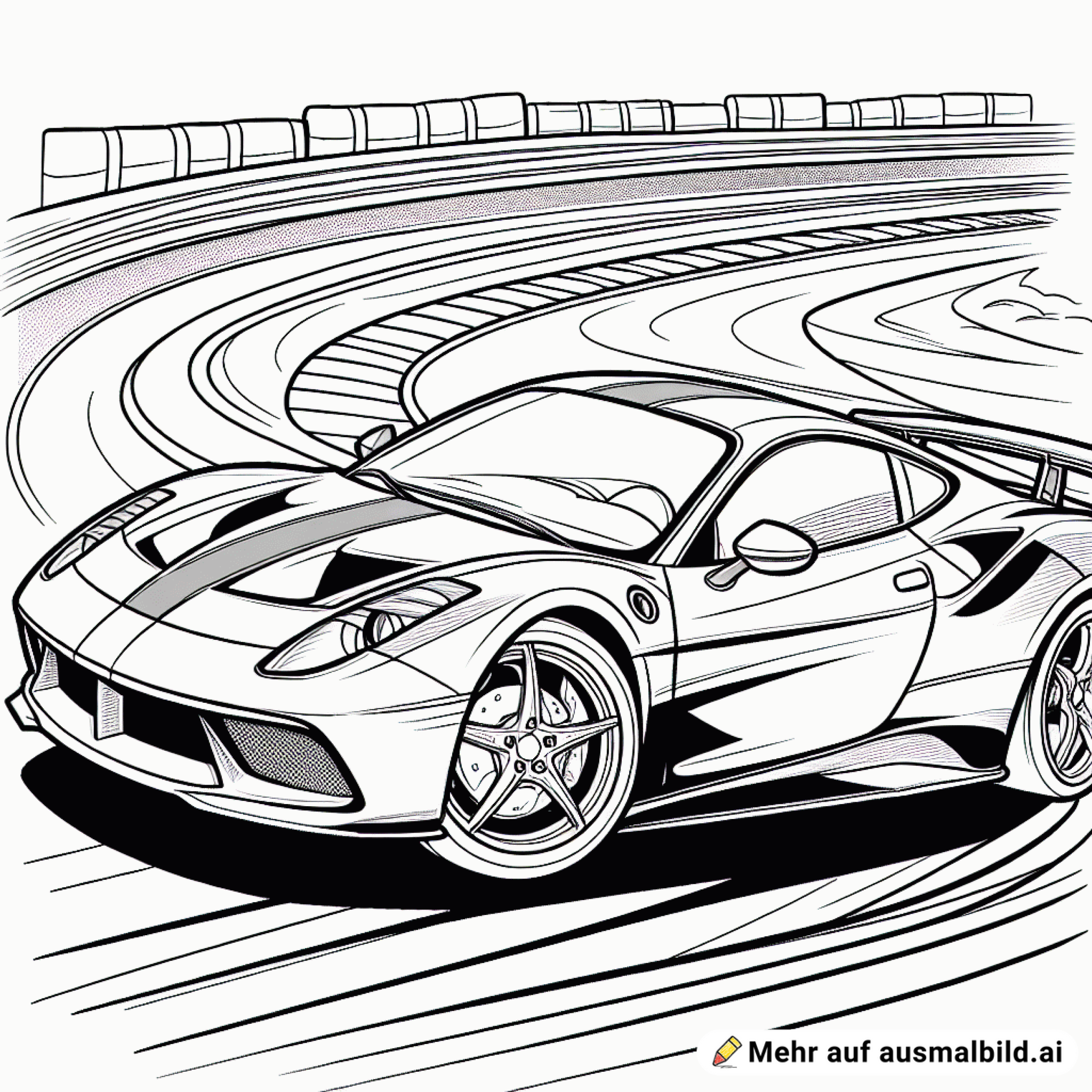 Porsche, drifted, er ist auf einer Rennstrecke