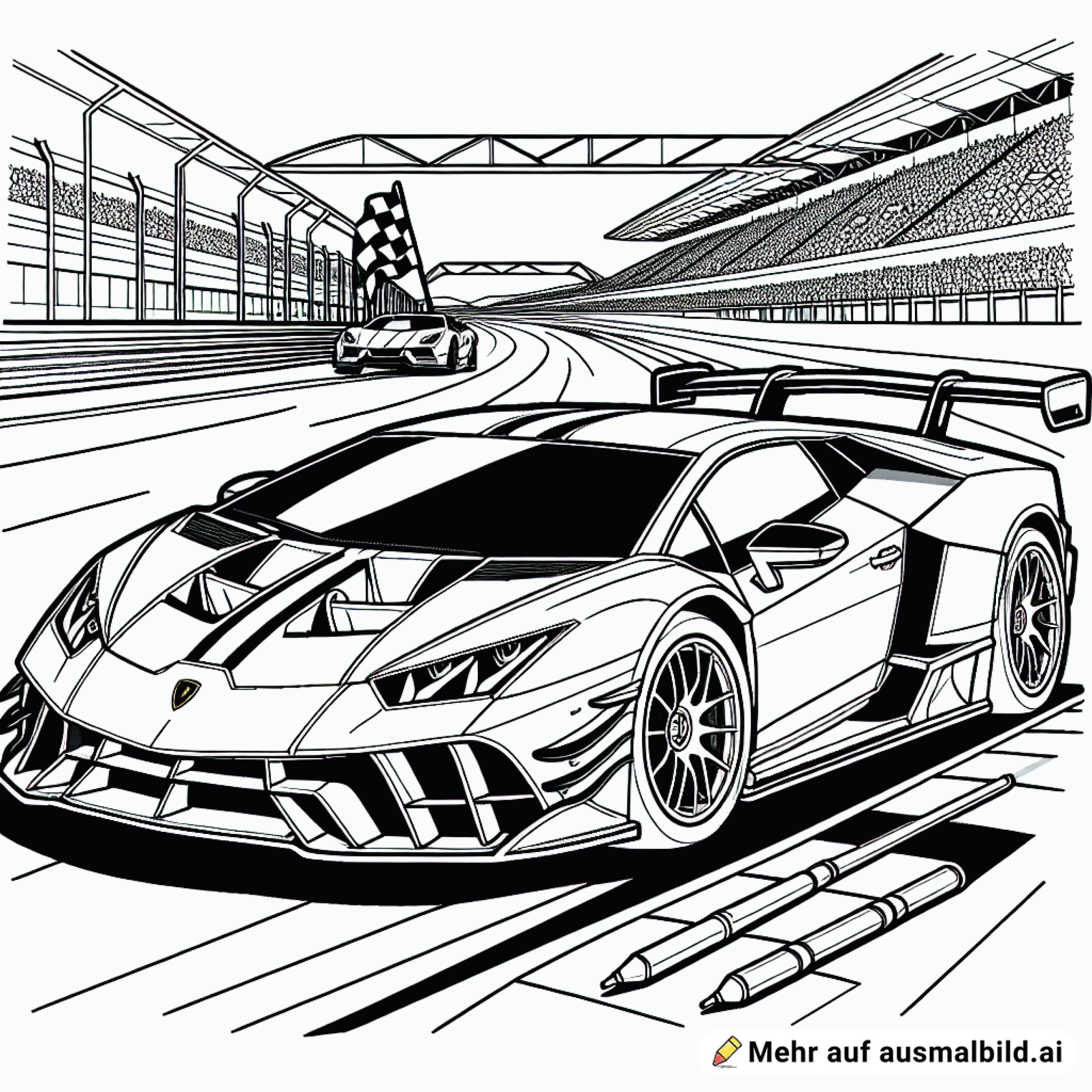 Lamborghini auf der Rennstrecke