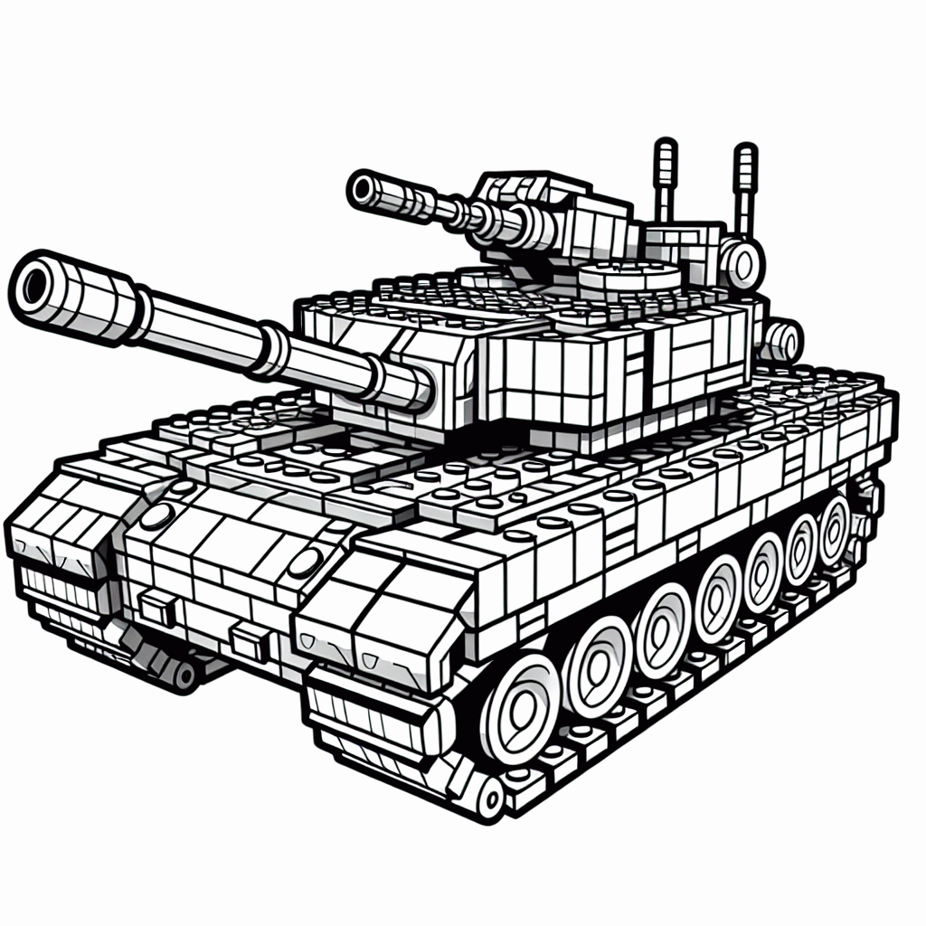 Minecraft Panzer Lego Malvorlagen kostenlos ausdrucken