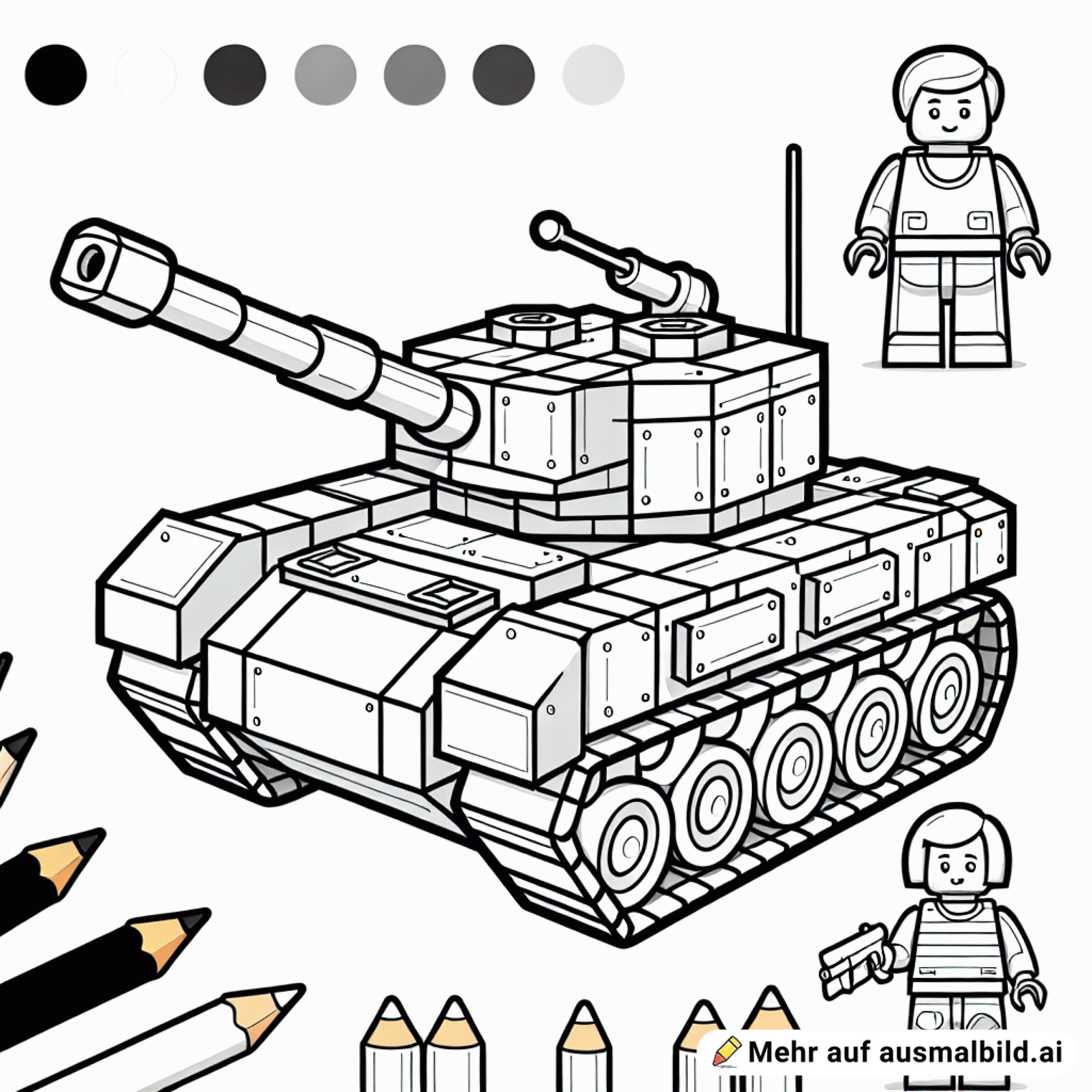 minecraft panzer lego mit 2 Männchen