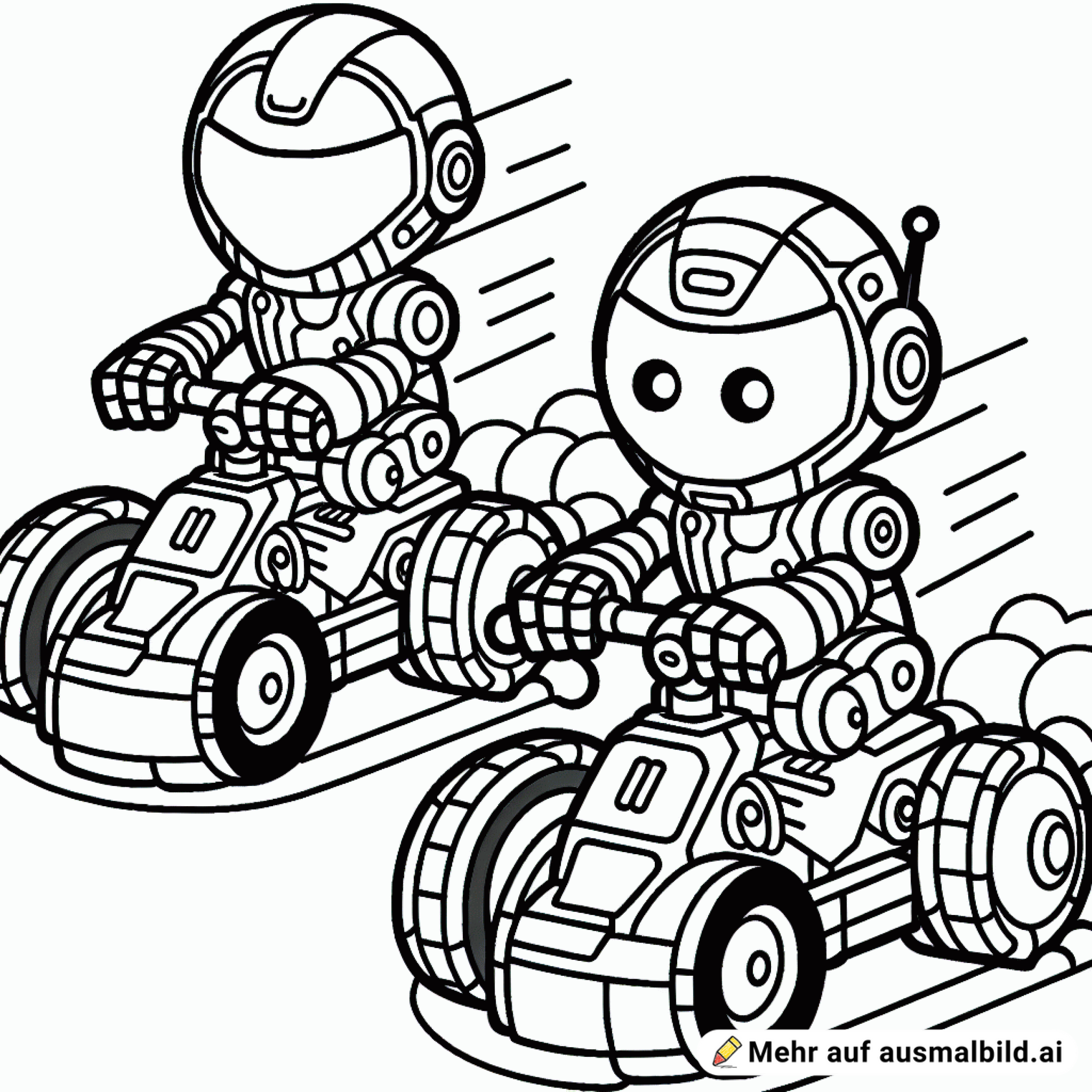 2 roboter für kinder die rennen