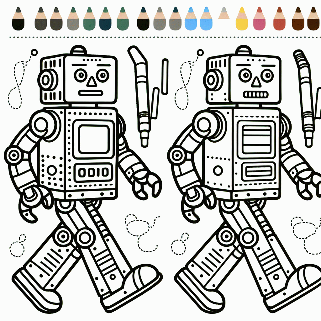 Kostenlose Malvorlagen Roboter für Kinder zum Ausdrucken