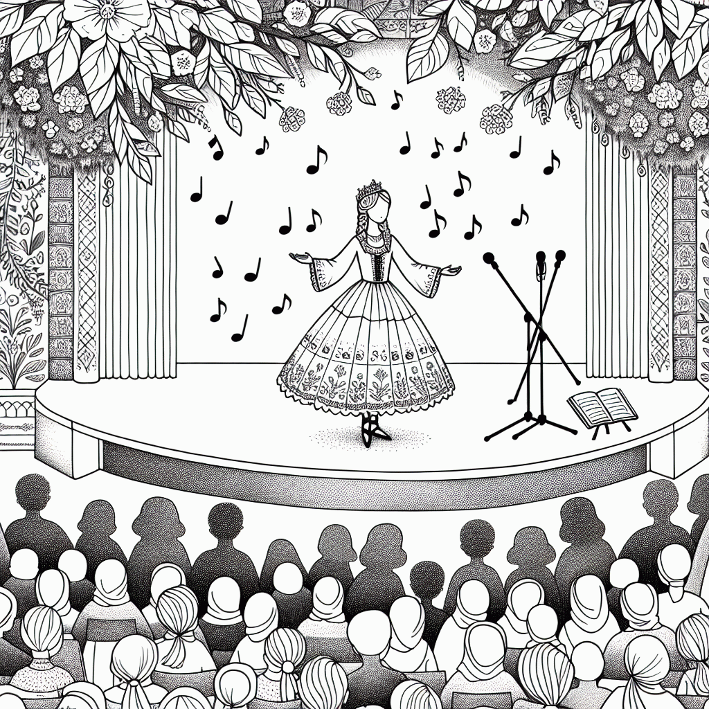 Prinzessin als Ballerina Malvorlage zum Ausdrucken kostenlos