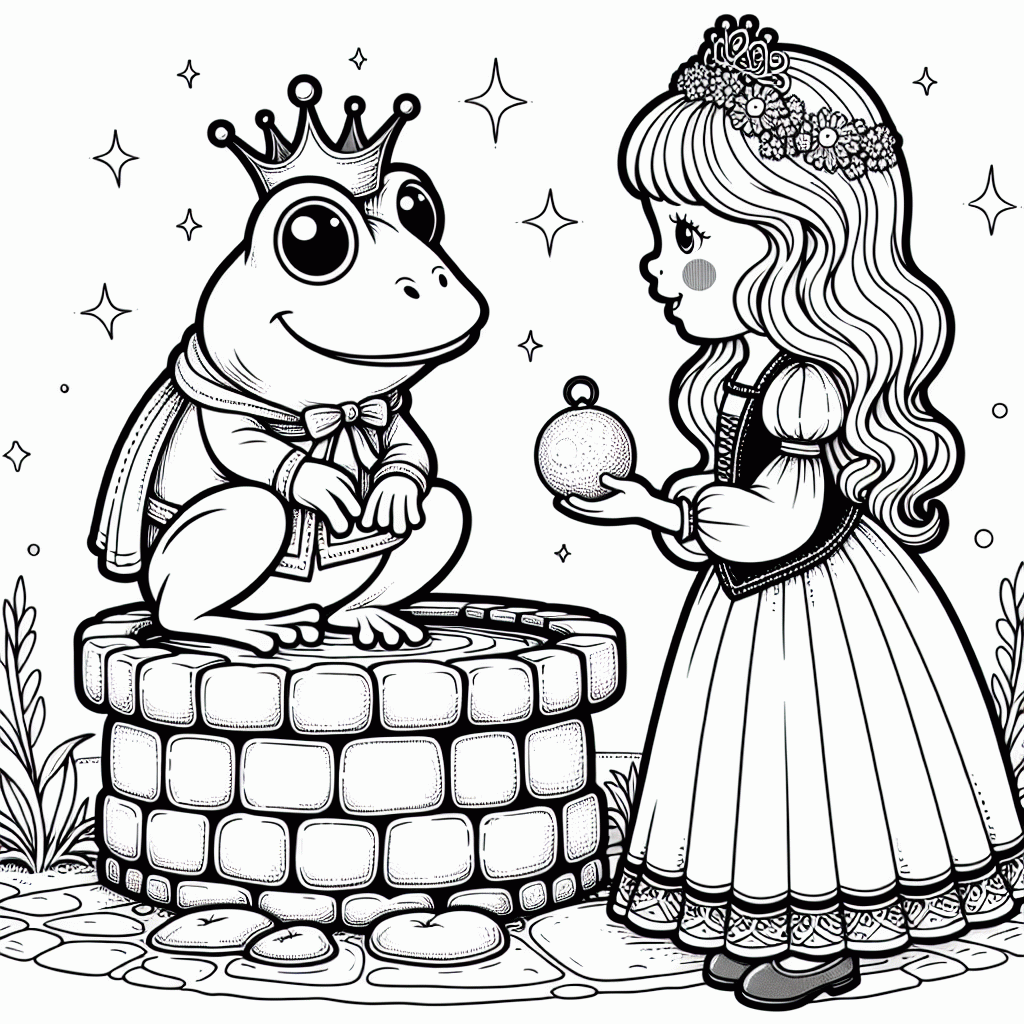 Froschkönig Malvorlage kostenlos zum Ausdrucken