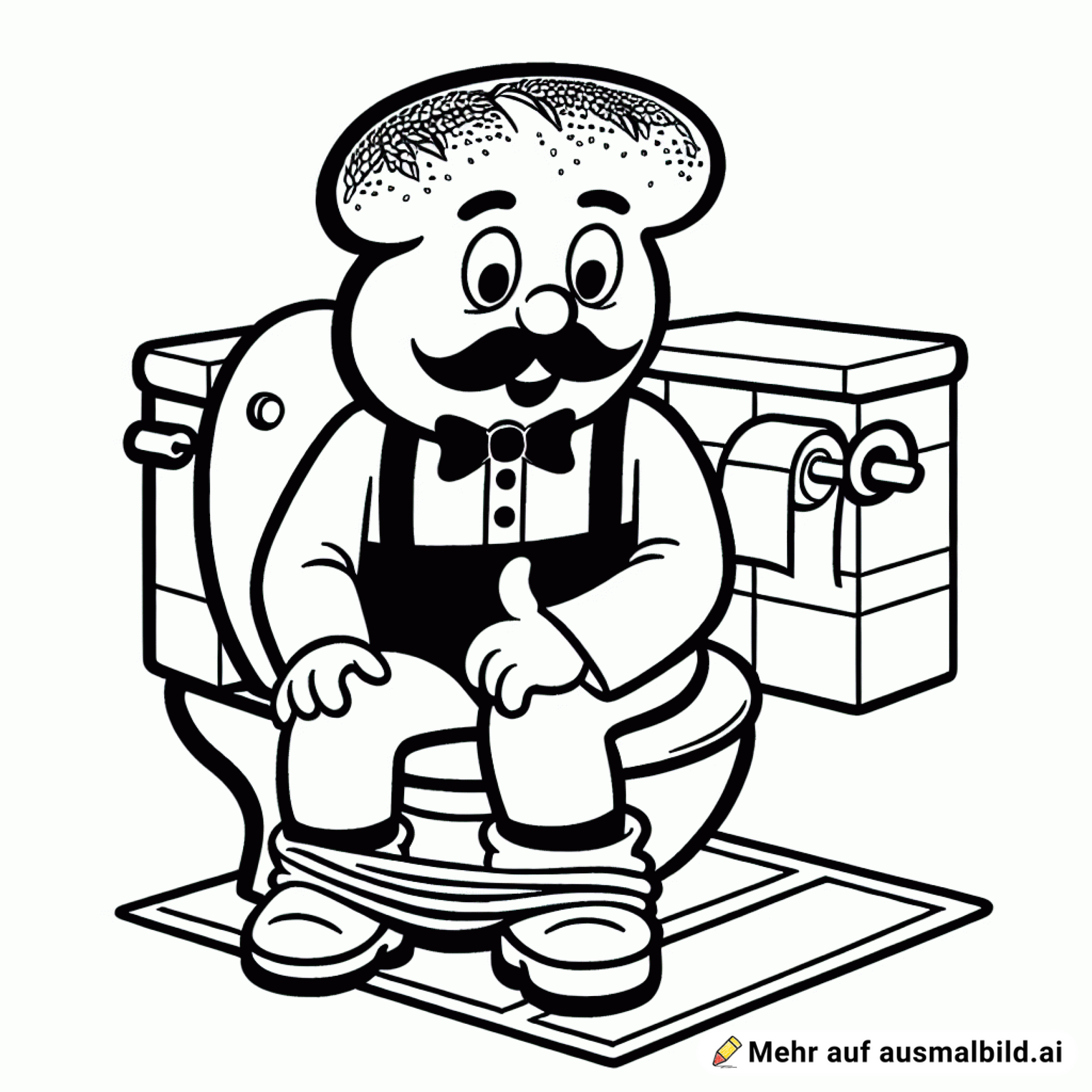 Weckmann auf dem Klo