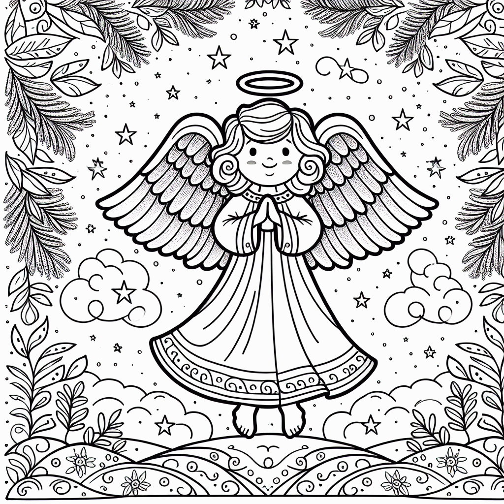Verkündungsengel Malvorlagen kostenlos ausdrucken für Kinder