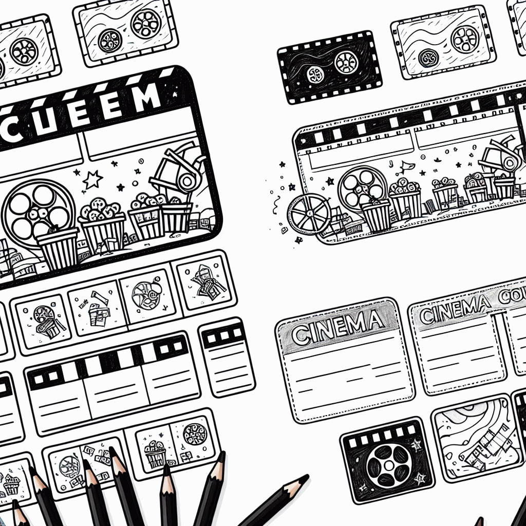 Kostenlose Malvorlagen für Kinogutscheine zum Ausdrucken