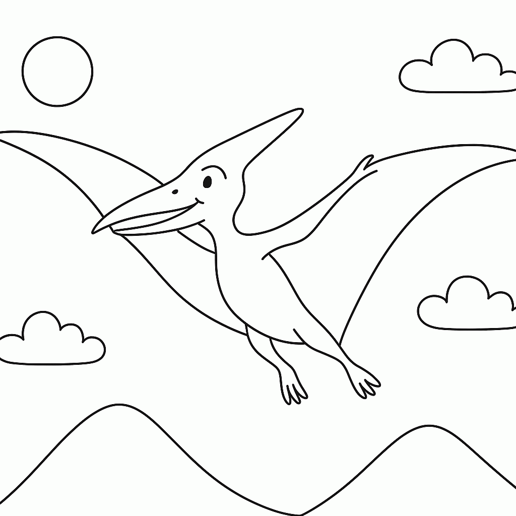 Pteranodon Malvorlagen für Kinder zum Ausdrucken