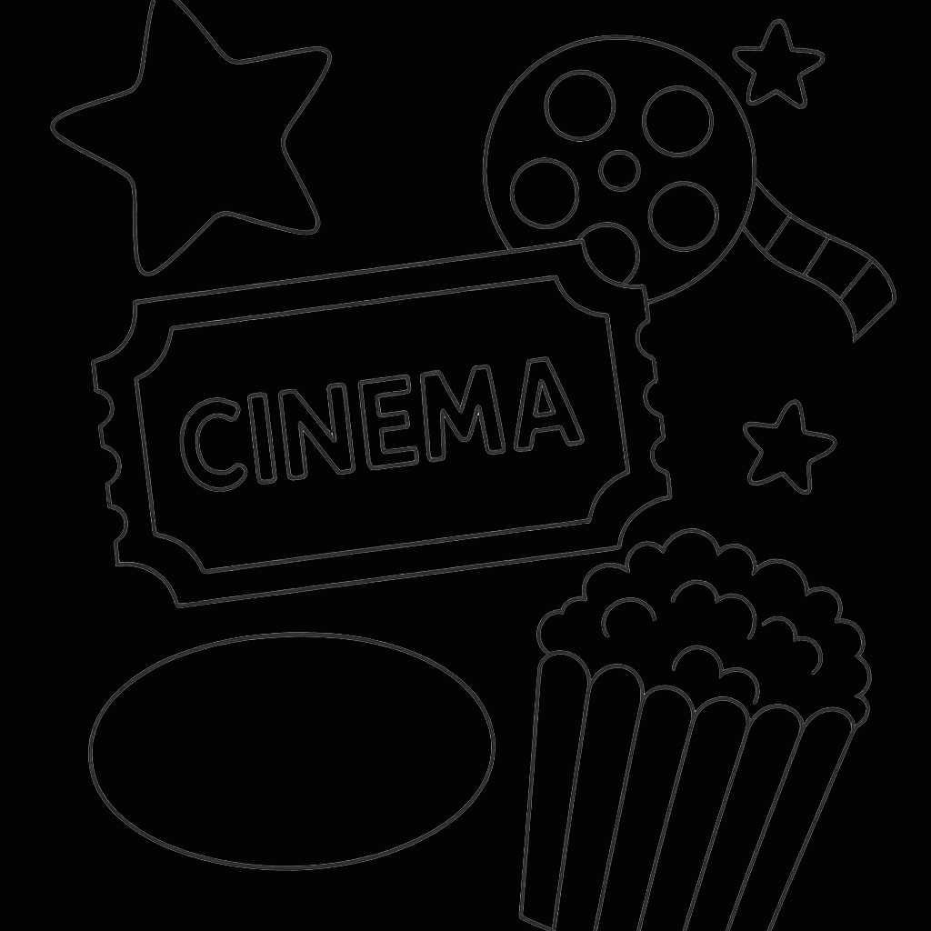 Kinogutschein Malvorlage für Kinder – Kostenlos Ausdrucken