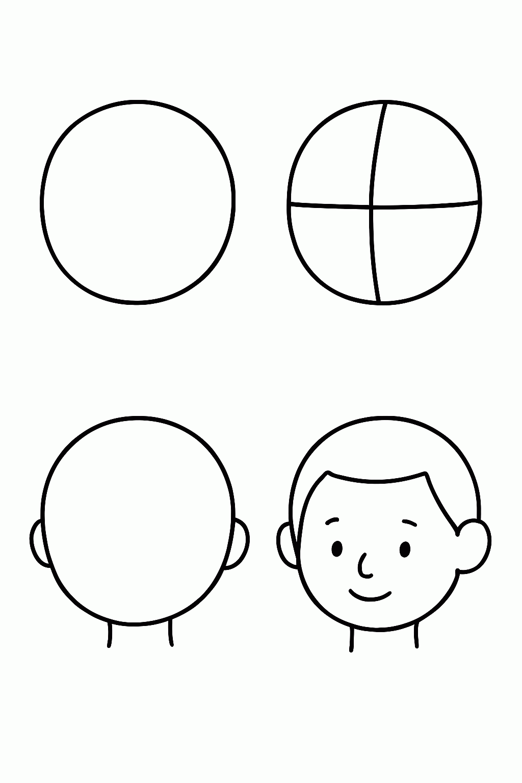 Schritt-für-Schritt Anleitung: Kopf zeichnen für Kinder