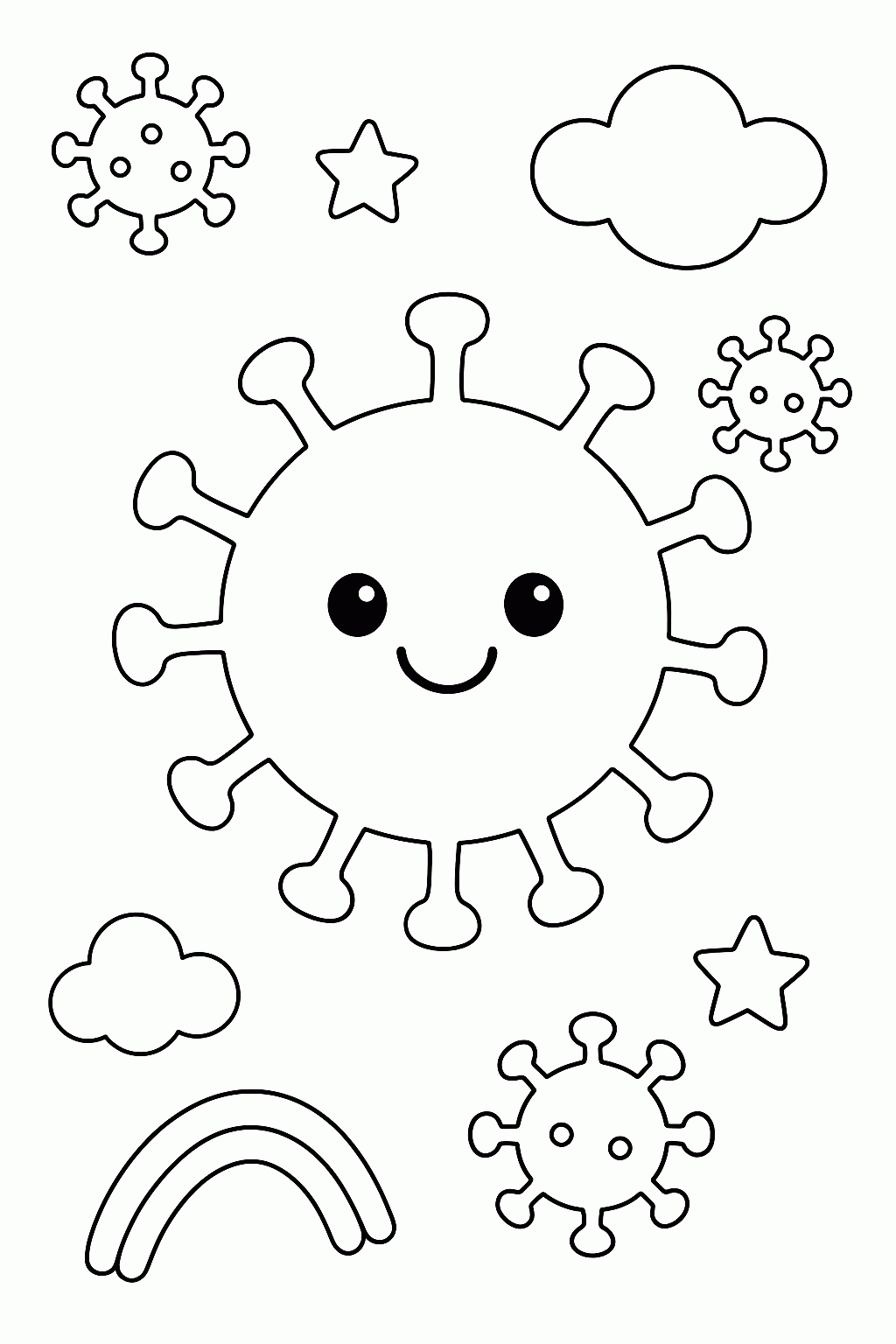 Virus Malvorlagen für Kinder - Kostenlos Ausdrucken