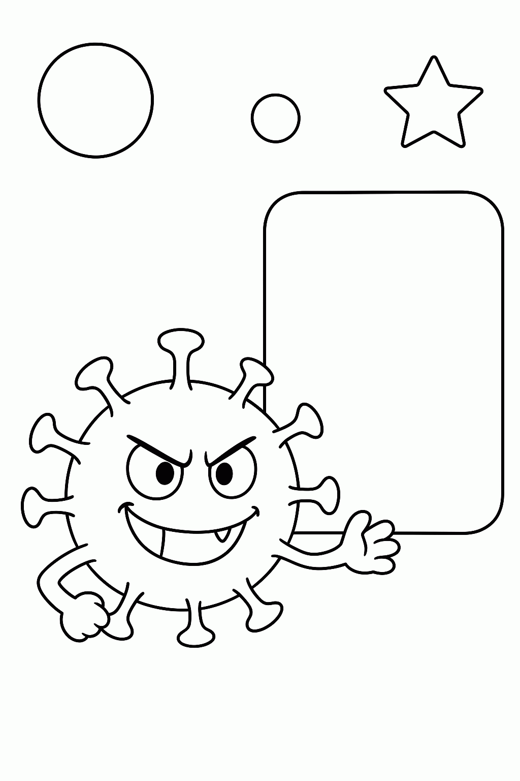 Böses Virus Malvorlagen für Kinder - Kostenlos Ausdrucken