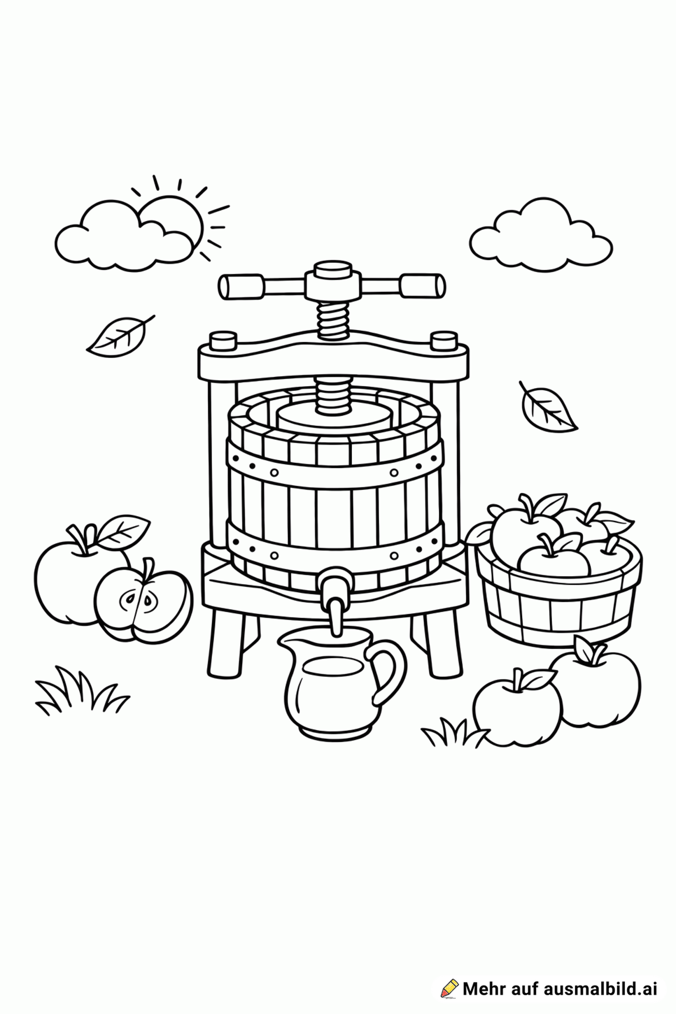 eine obstpresse für äpfel