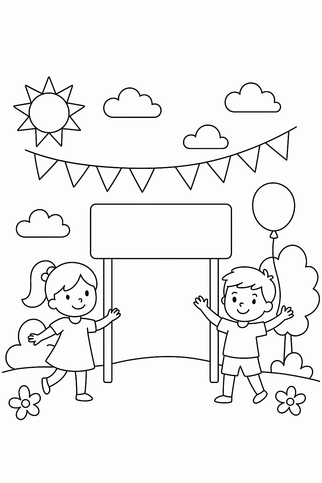 Kostenlose Malvorlagen für das Sommerfest im Kindergarten