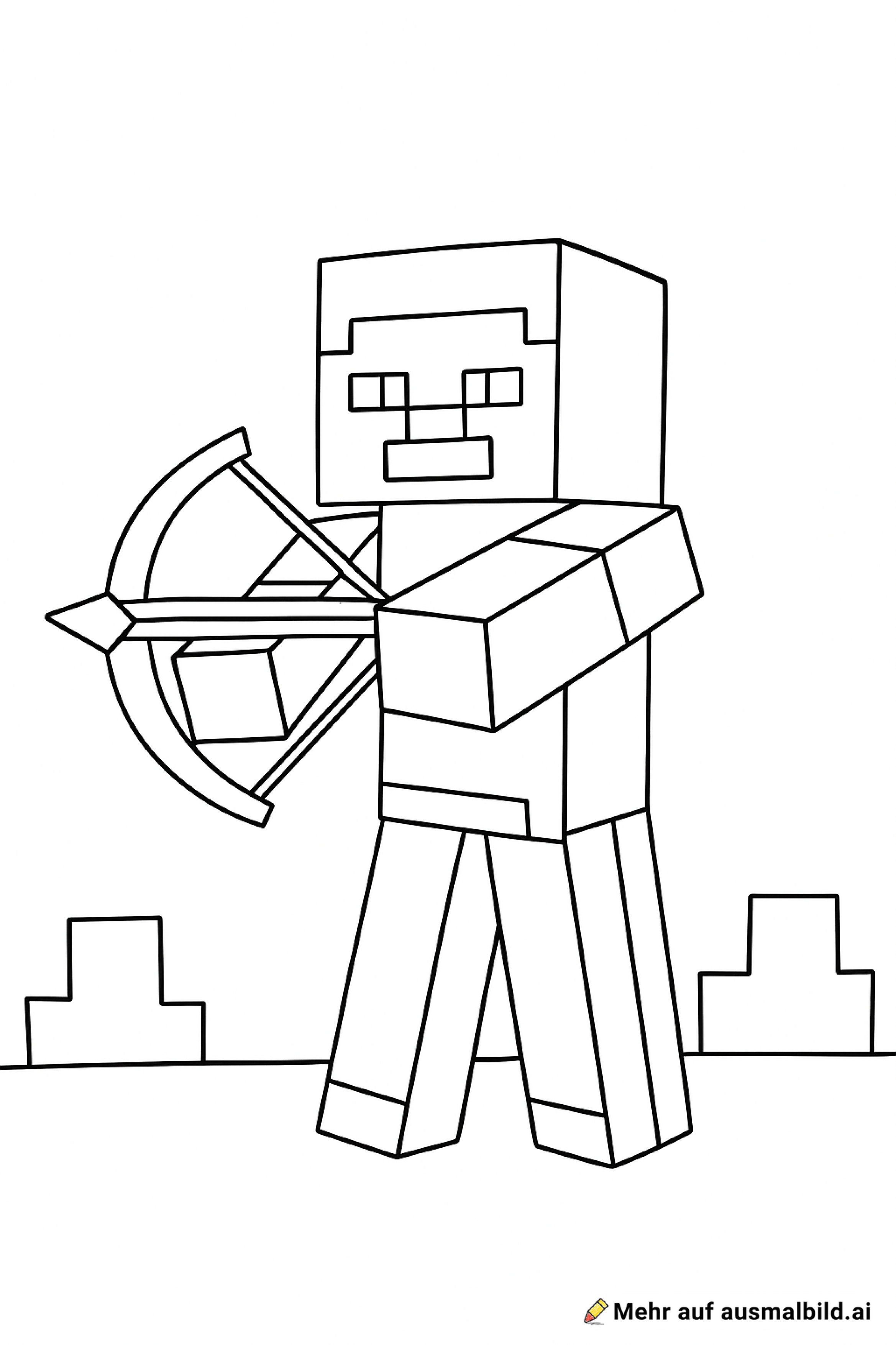 minecraft figur mit armbrust