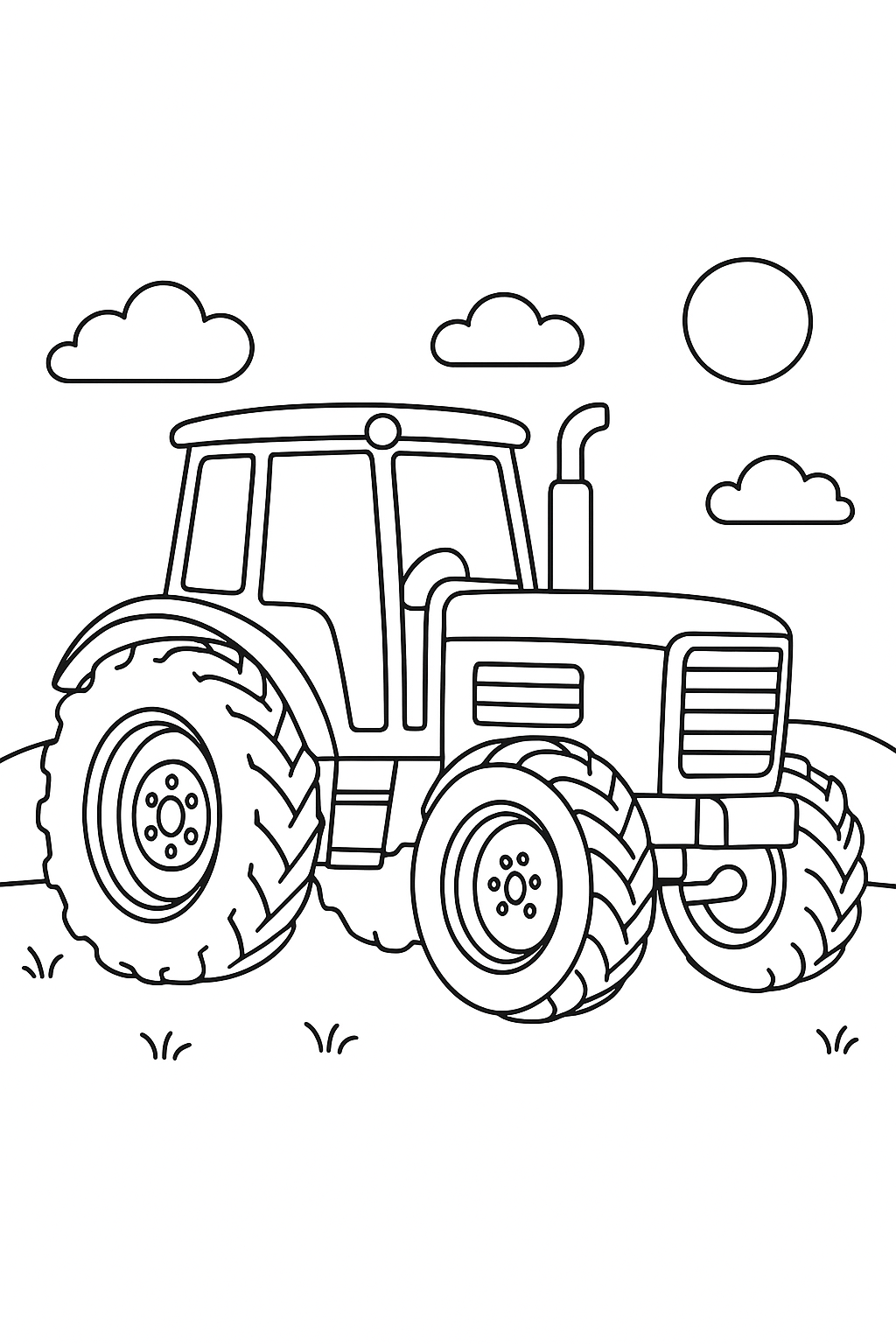 Traktor Malvorlagen für Kinder – Kostenlos Ausdrucken