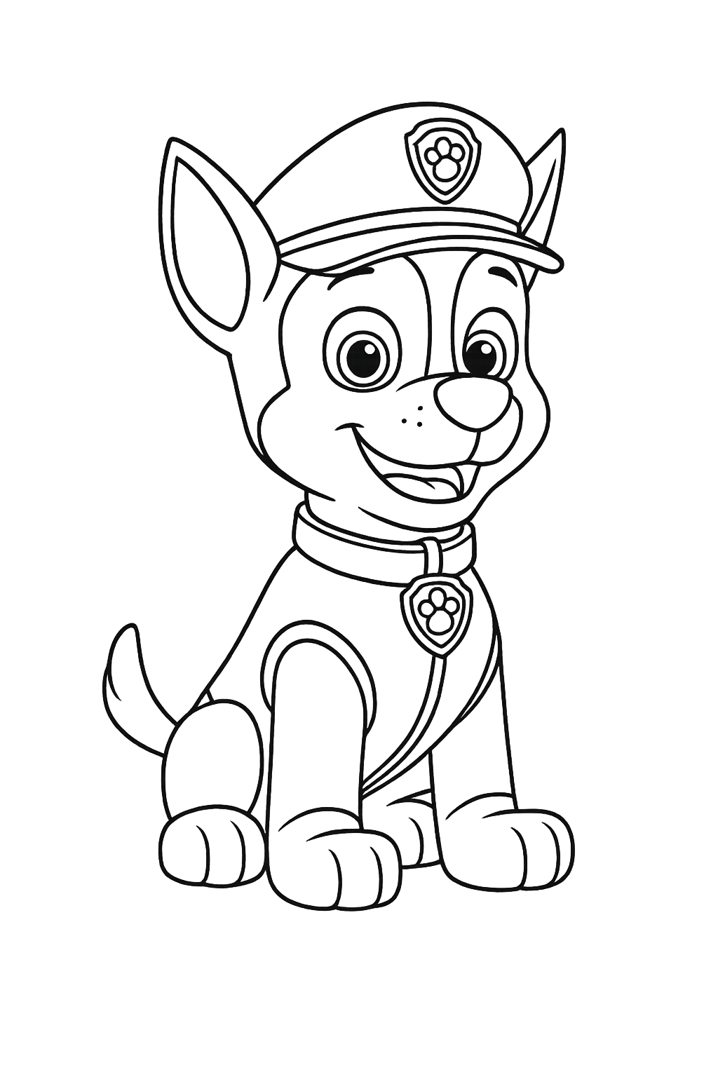 Chase Malvorlagen aus Paw Patrol – Kostenlos Ausdrucken