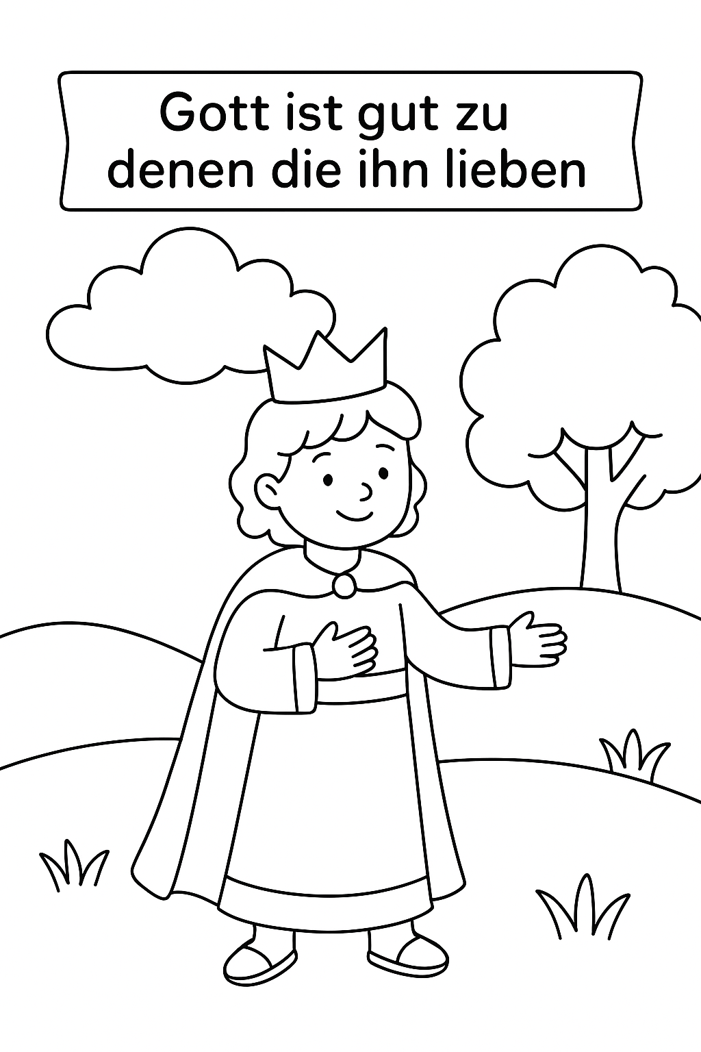 Kostenlose Malvorlagen von König Joas für Kinder