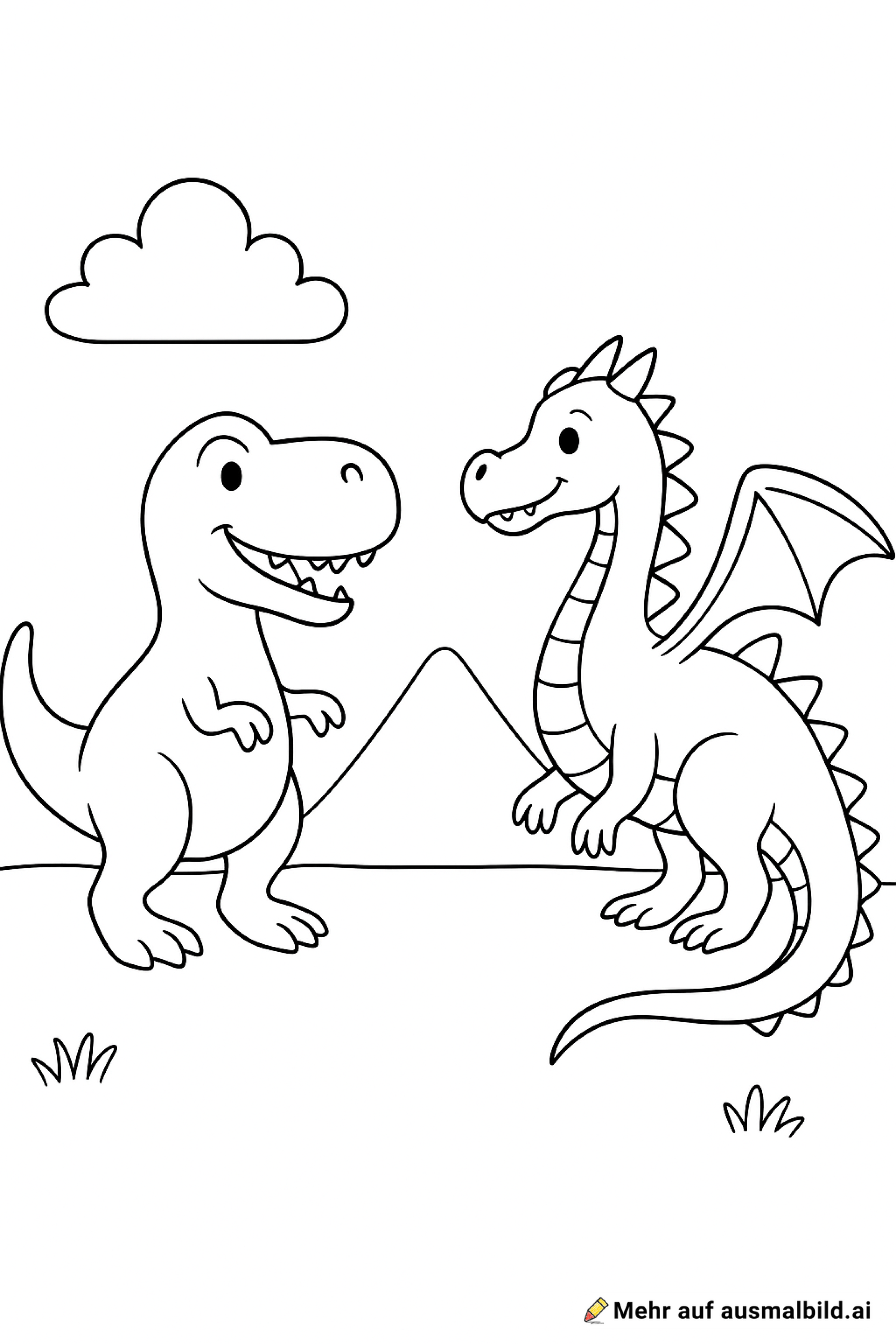 T Rex und Drachen