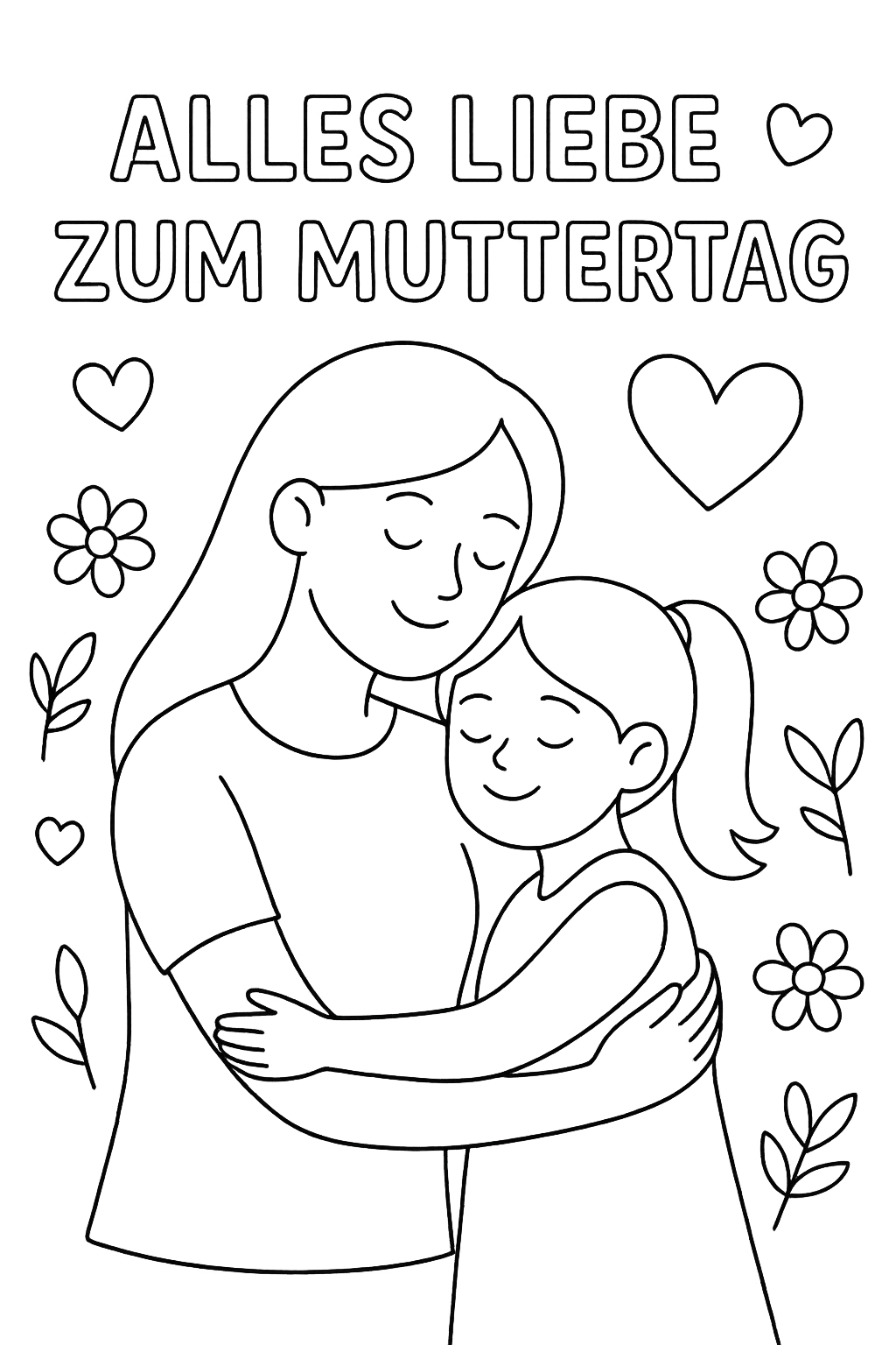Malvorlagen zum Muttertag – Alles Liebe zum Muttertag