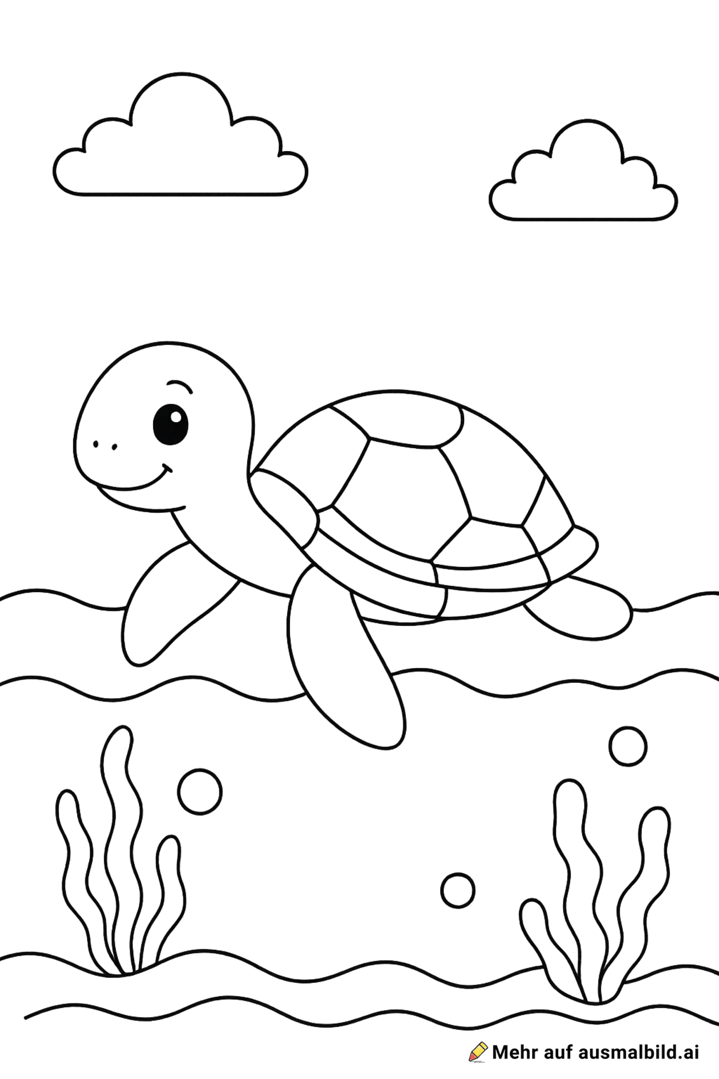 Eine Schildkröte im wasser