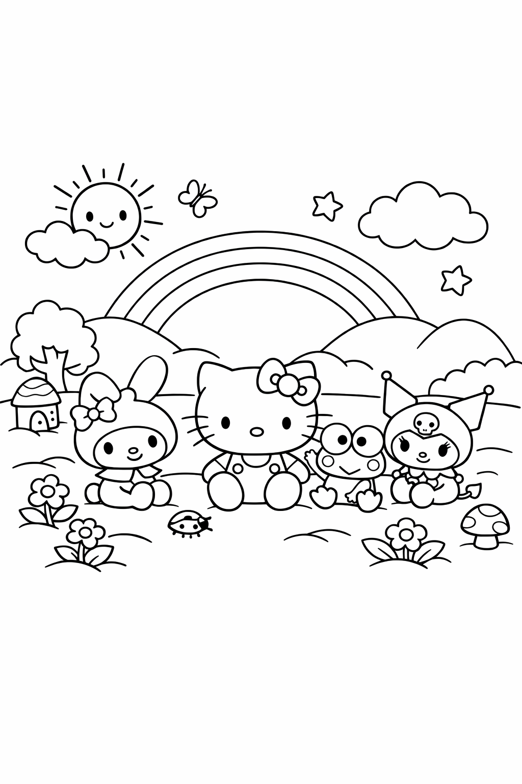 Hello Kitty Malvorlagen kostenlos zum Ausdrucken