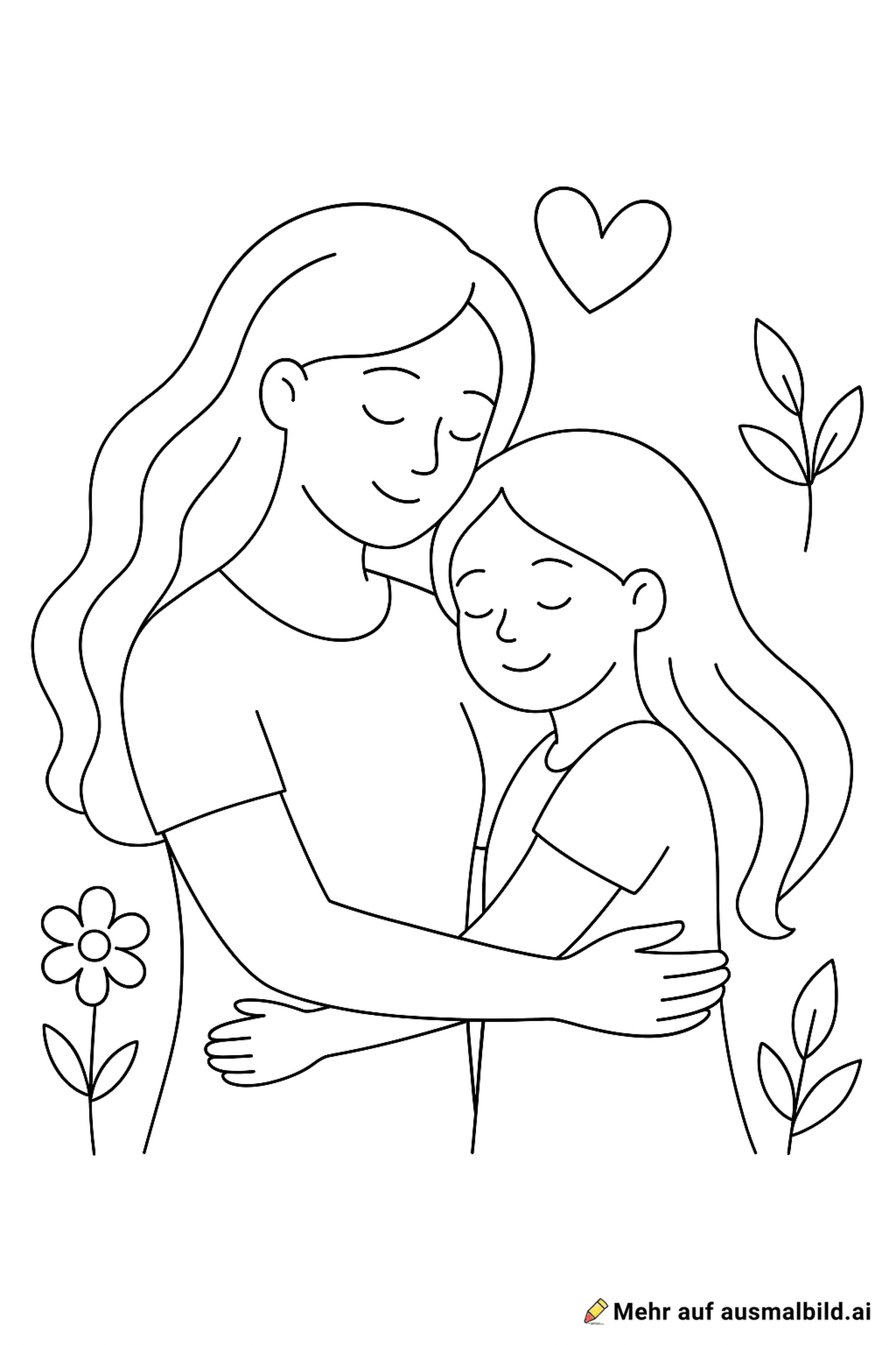 haare neben der tochter zum mutter tag