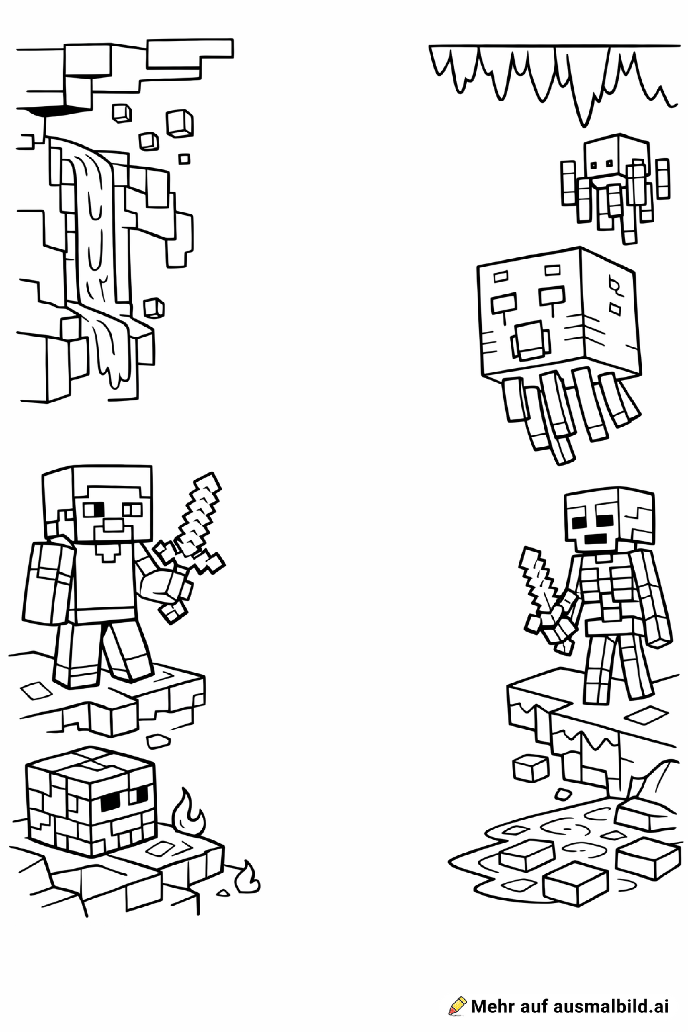 Minecraft, detailreich, Never