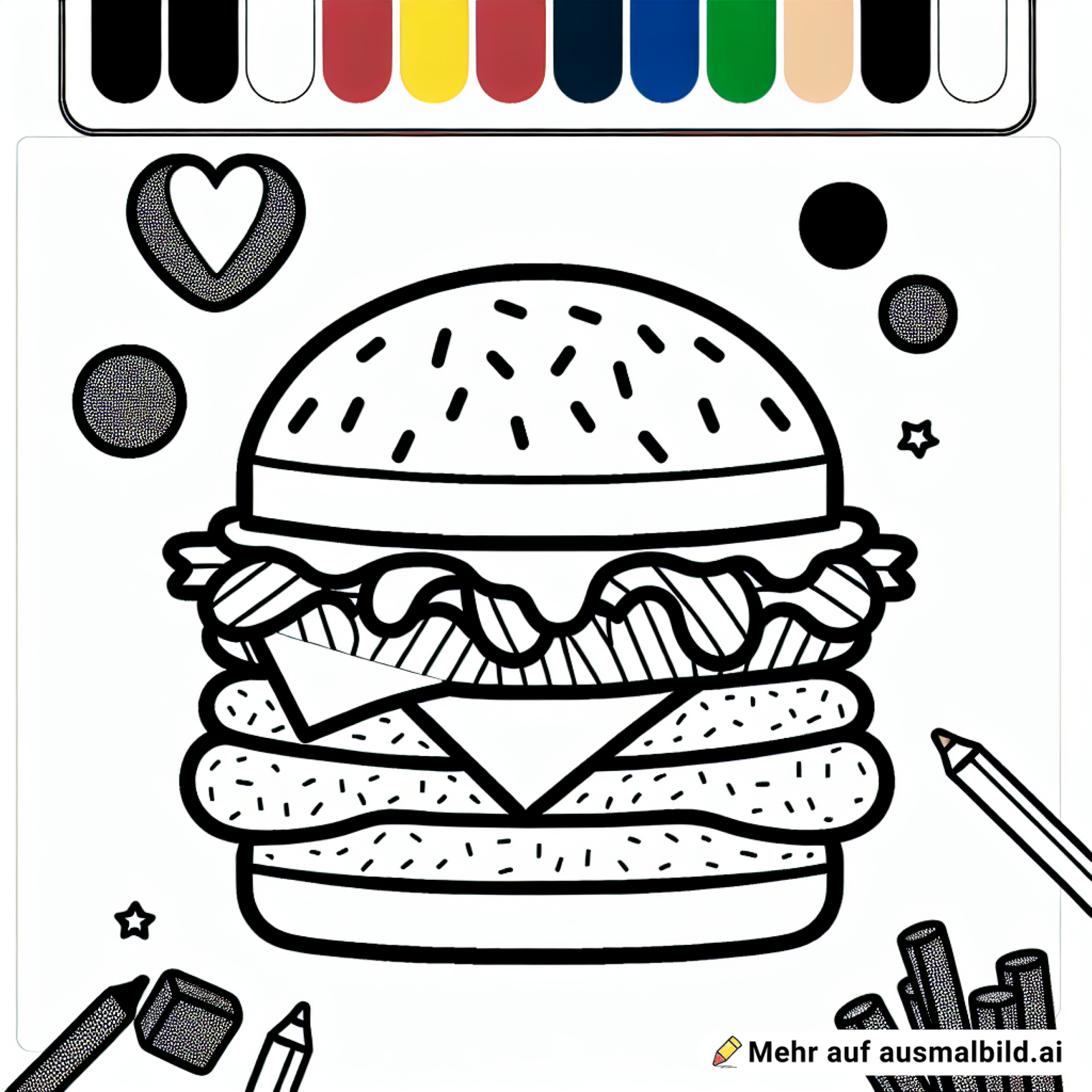Burger mit Pommes
